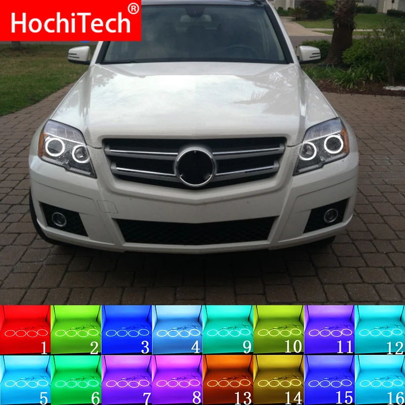 

Multi-color RGB LED Angel Eyes Halo Ring Eye RF Remote For MERCEDES BENZ GLK CLASS X204 280 300 320 350 2010 - 2012 Accessories