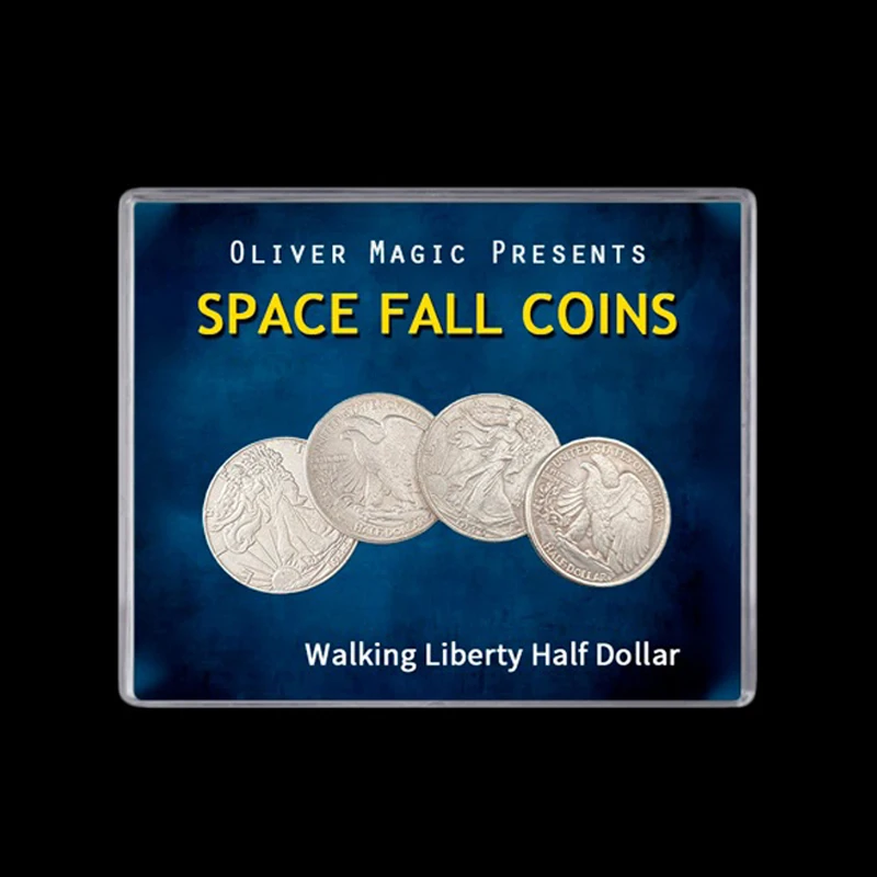 

Space Fall Coins (Walking Liberty Half Dollar) Magic Tricks Coin Magia Magician Close Up Street Illusion Gimmick Mentalism Props