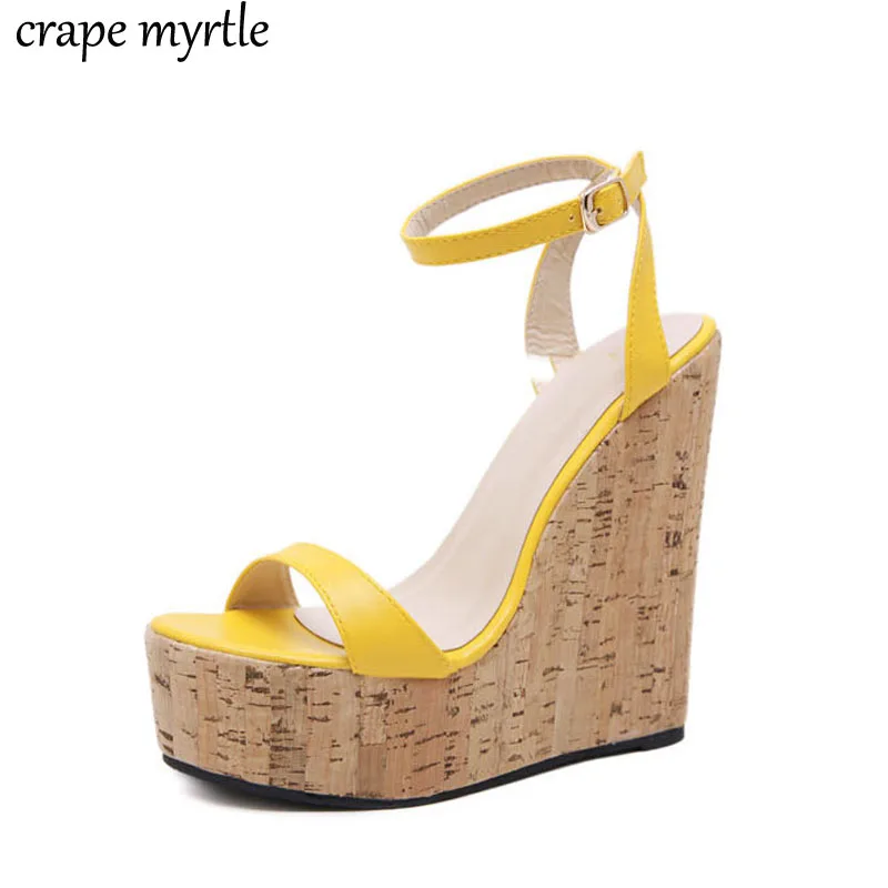 Прозрачная обувь Обувь на танкетке Женские сандалии платформе с открытым носком