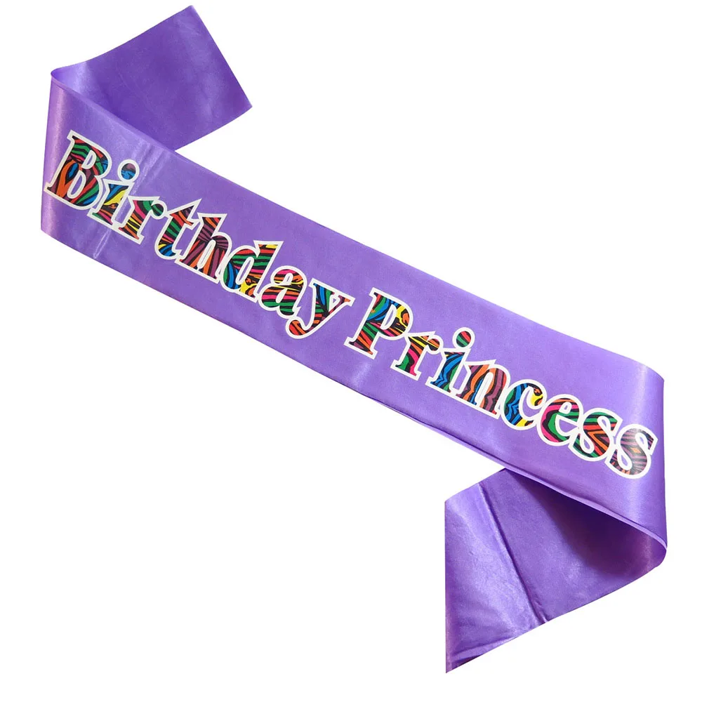 3 шт. светильник на день рождения из фиолетовой атласной ткани для принцессы