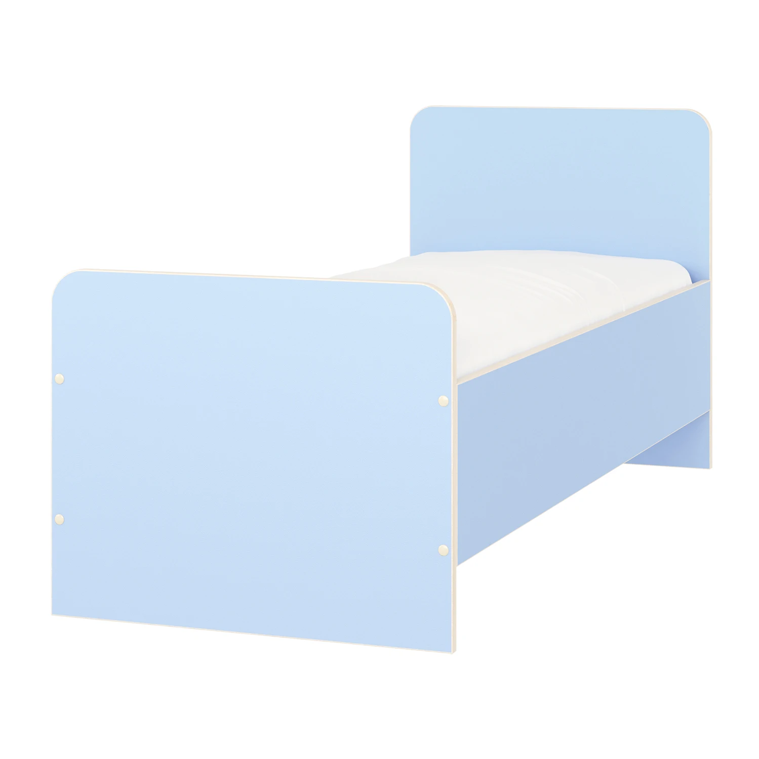 Кровать одноярусная голубая | Мебель
