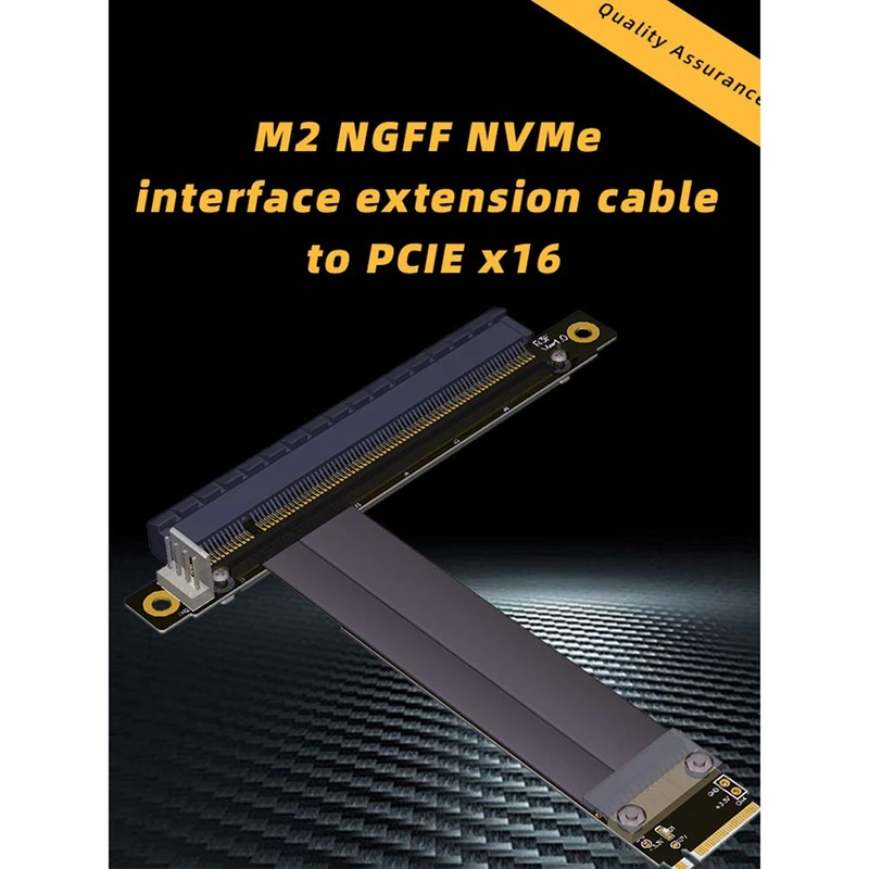 

R43SF Extension Cable M.2 NGFF NVMe to PCIe X16 SATA Power Cable Support M.2 PCIE X4 Full Speed Channel for BTC Mining