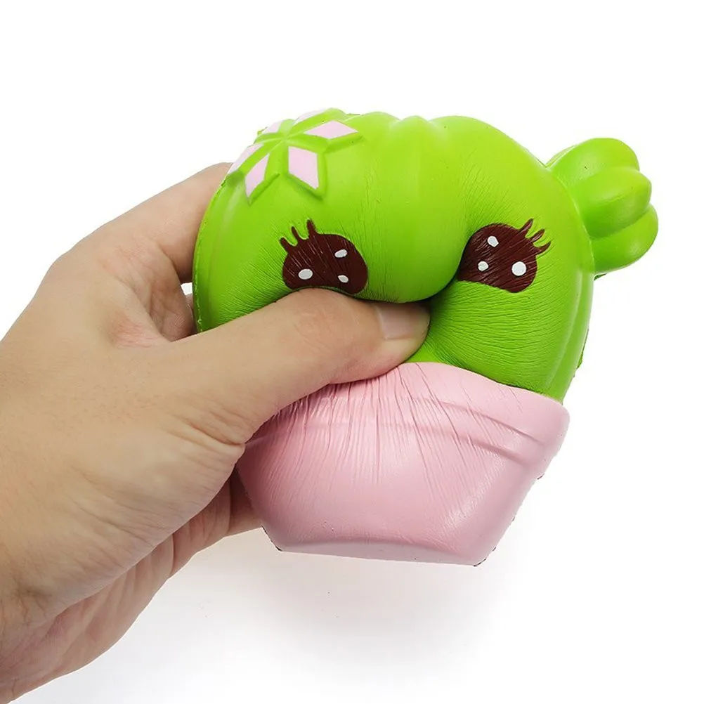

Jumbo Cute Cactus Squishy Simulation Plant Slow Rising Soft Squeeze Toy Cream Scented Stress Relief for Kid Xmas Fun Gift L4