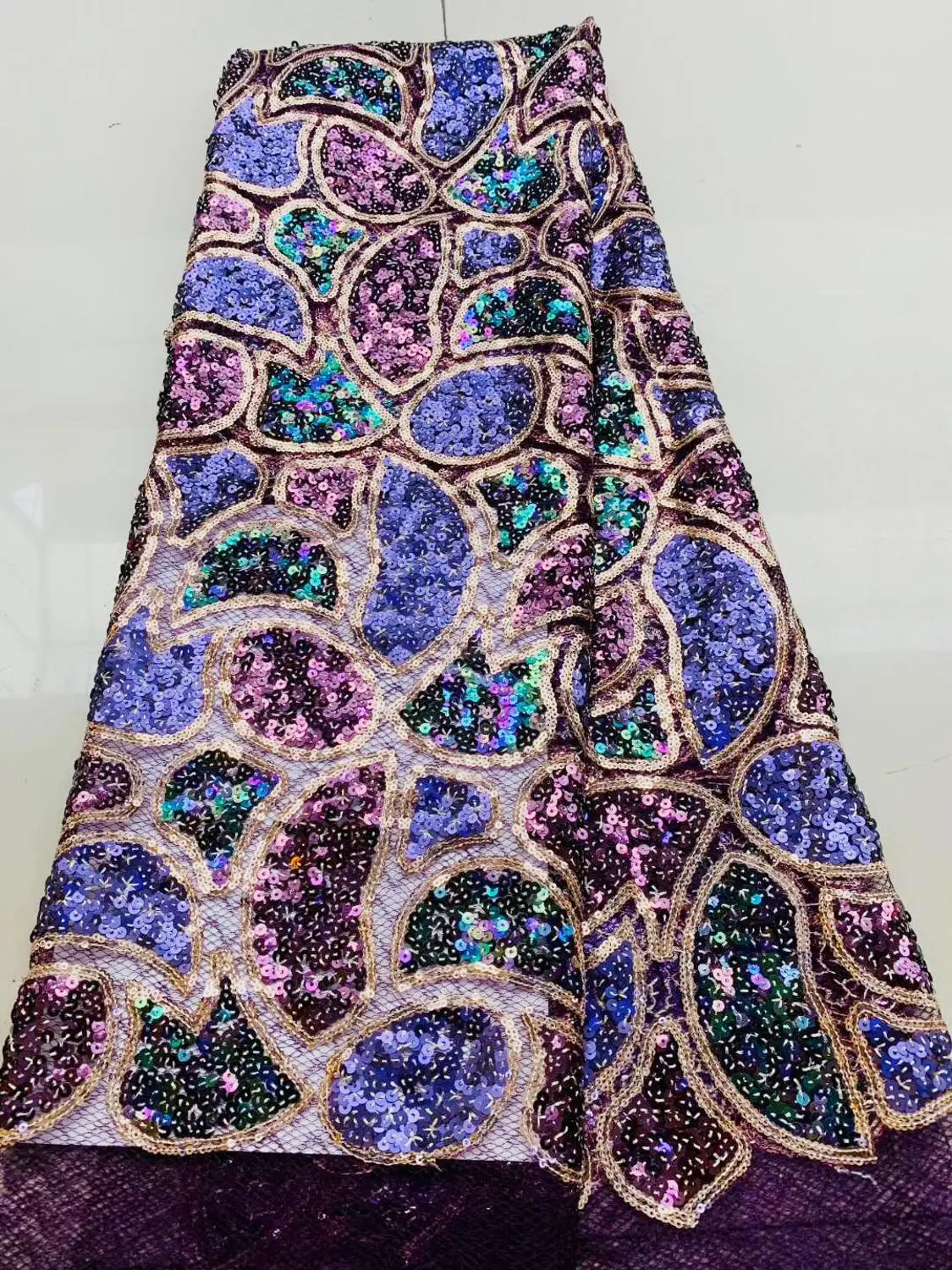 

Sequence lace 2019 fashion African french tulle lace fabric high quality bridal Nigerian sequins organza mesh lace ZP1116