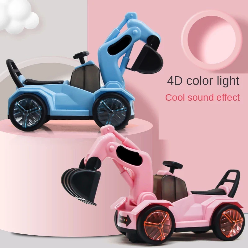 

Drop Shipping Children's Excavator Toys Electric Music Lighting Wand Wheel Engineering Car Foreign Trade Boys and Girls Toy Car