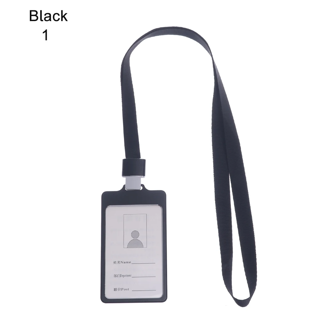 style 3-black 1 Алюминиевый сплав держатель для карт имя работника ID карта Обложка металлический рабочий сертификат удостоверение личности значок ID Бизнес чехол - Цвет: style 3-black 1