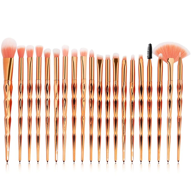 20pcs Rose Gold SinSo 10/20 шт. кисти для макияжа Набор алмазной на нашем сайте! кисти для макияжа пудры тени для век Румяна Косметика Красота Кабуки Кисть для макияжа - Handle Color: 20pcs Rose Gold