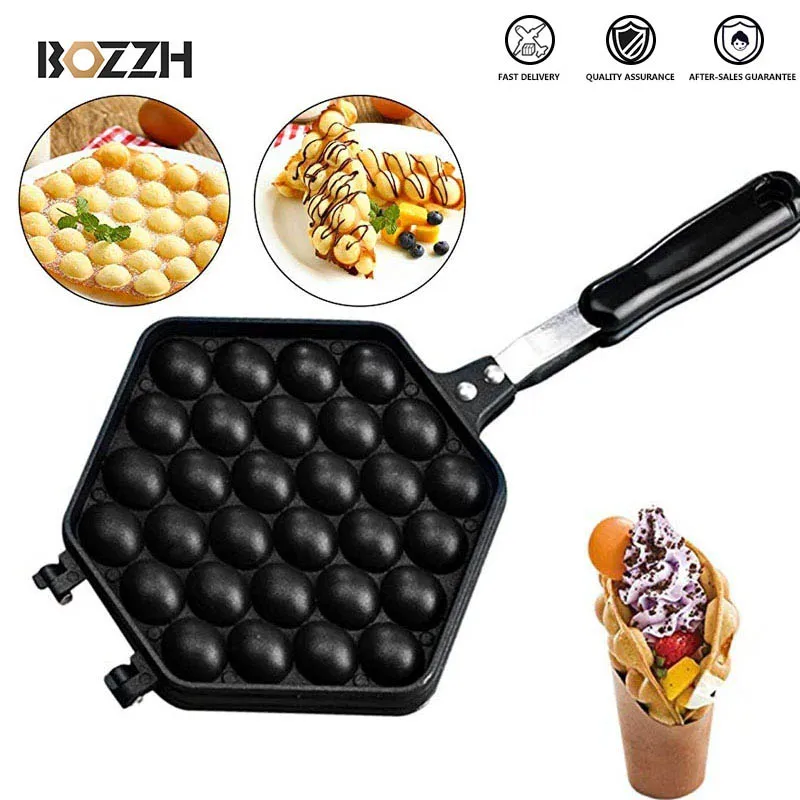 

BOZZH Egg Bubble Cake Baking Pan Mold Eggettes Waffle Maker Mold Non-stick Coating DIY Muffins Plate