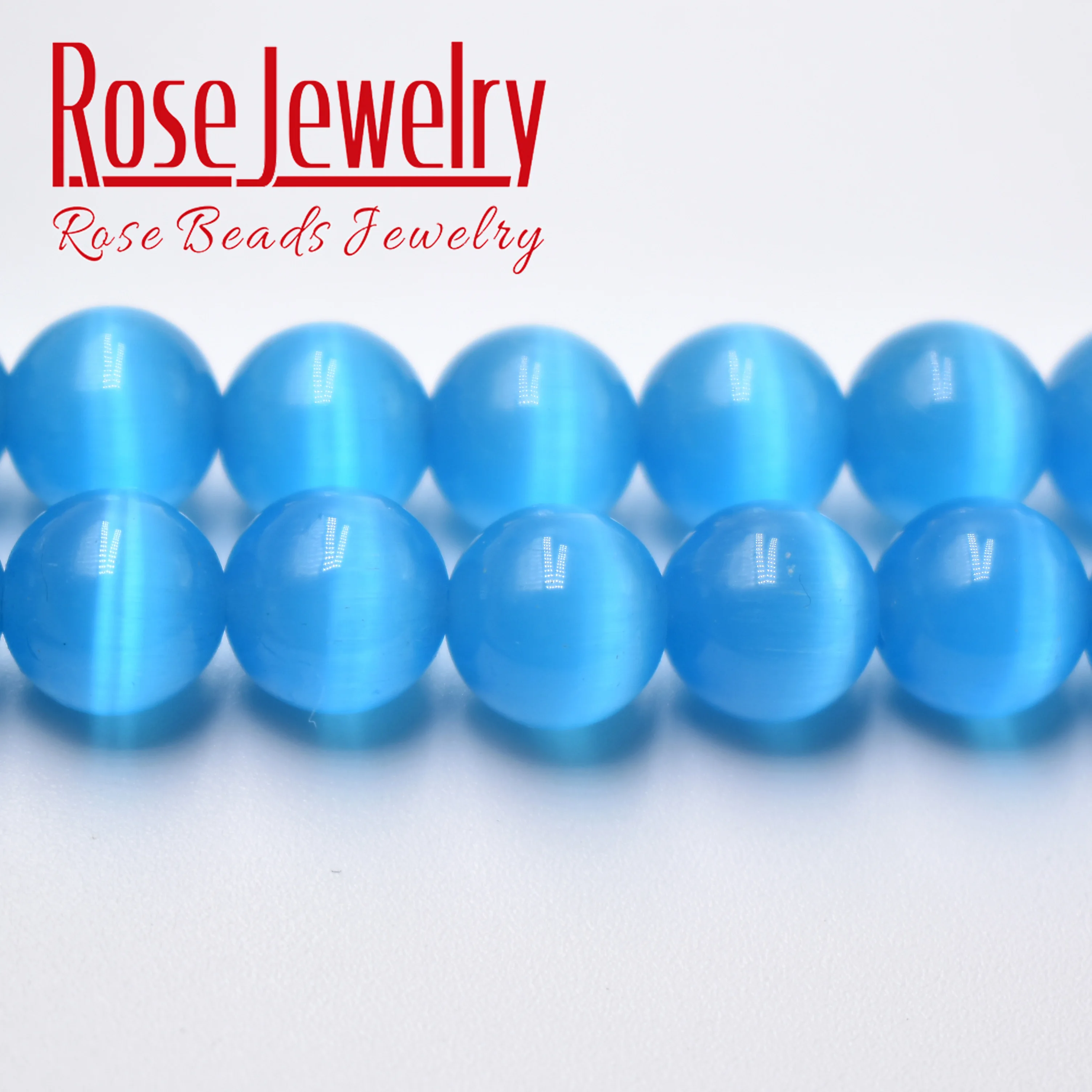 Оптовая продажа круглые бусины с павлиньим синим кошачьим глазом 4 6 8 10 12 мм