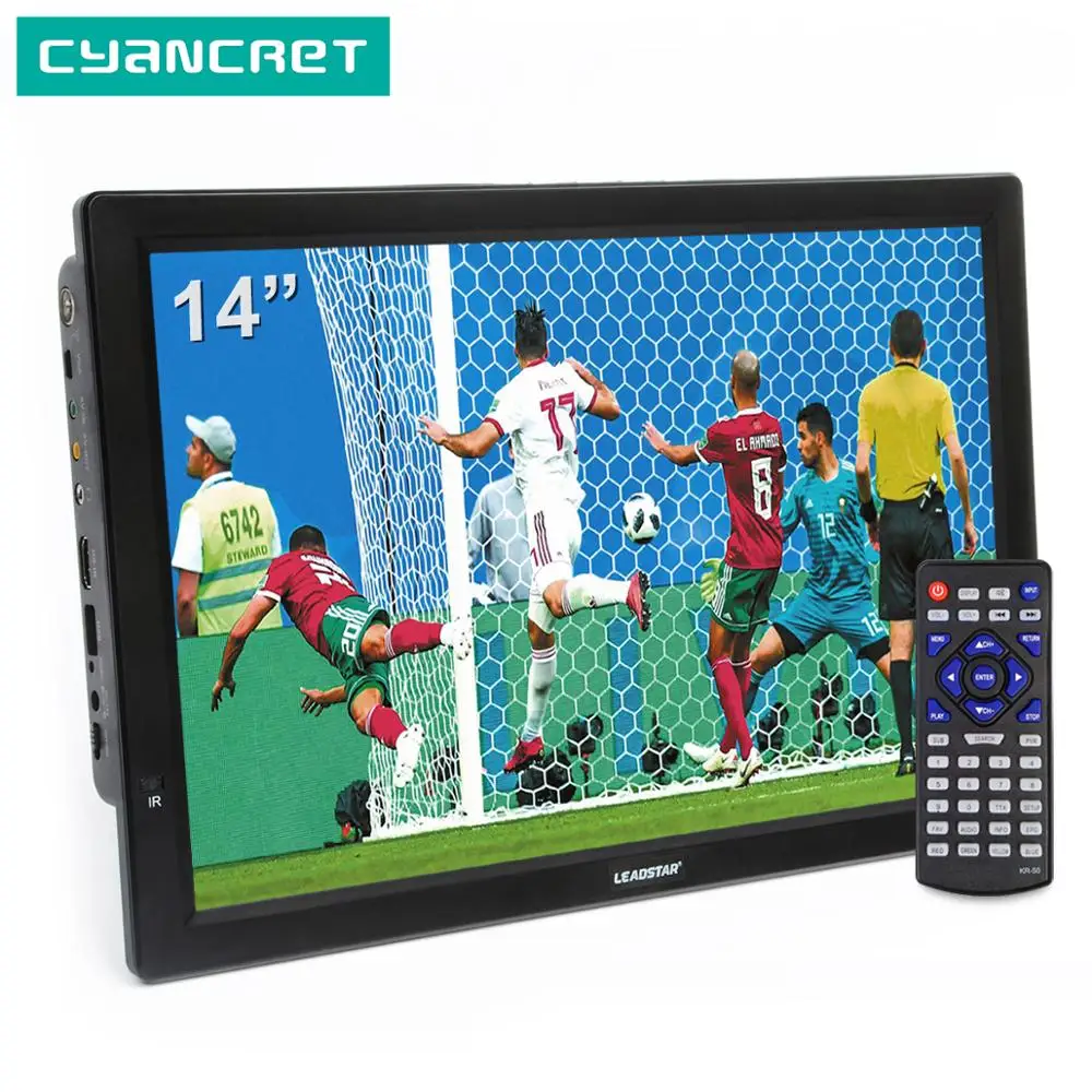LEADSTAR D14 14 дюймов HD Портативный ТВ DVB-T2 ATSC цифровой аналоговый телевизор мини маленький автомобильный тв Поддержка MP4 AC3 HDMI монитор для PS4