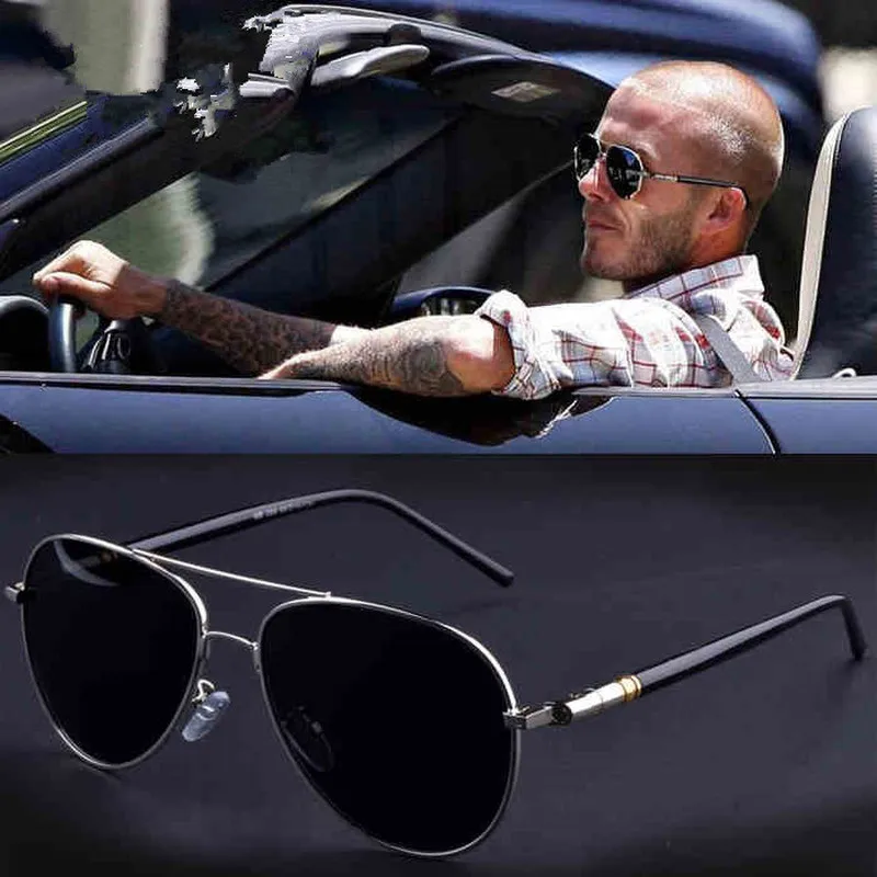 

Aviation Metail Frame Quality Oversized Spring Leg Alloy Men Sunglasses Polarized Brand Design Pilot Male Sun Glasses Driving
