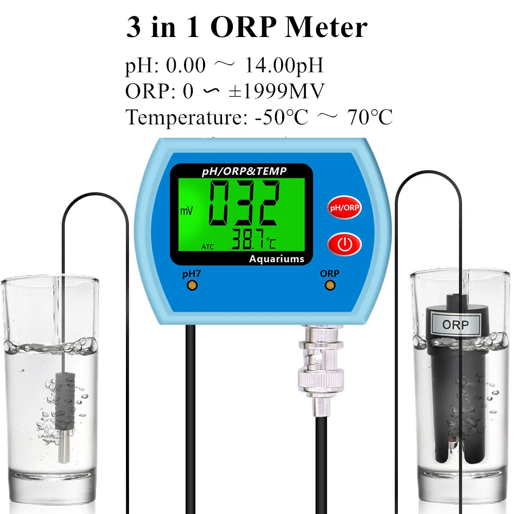 3 в 1 ORP TEMP PH метр рН-метр Redox потенциальный тестер er ORP-детектор рН-монитор многопараметрический инструмент для тестирования качества воды ск...