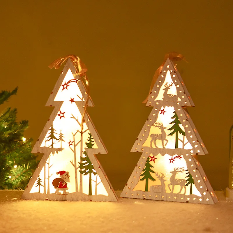 Деревянная подвеска в скандинавском стиле Санта-Клаус снеговик Рождественская