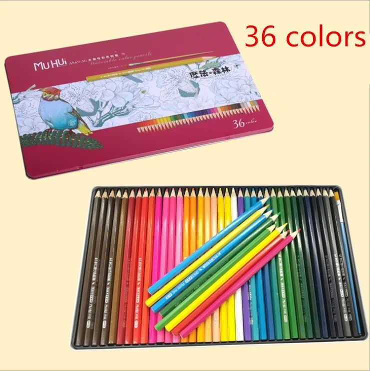 

Premium Soft Core Watercolor Pencil 36 48 72 lapis de cor Professional Water Soluble Colored Pencils for Art Supplies