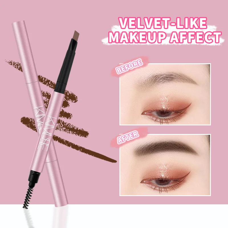 

Auto-rotating double-headed eyebrow pencil waterproof and sweat-proof eye makeup long-lasting triangle eyebrow pencil makeup too