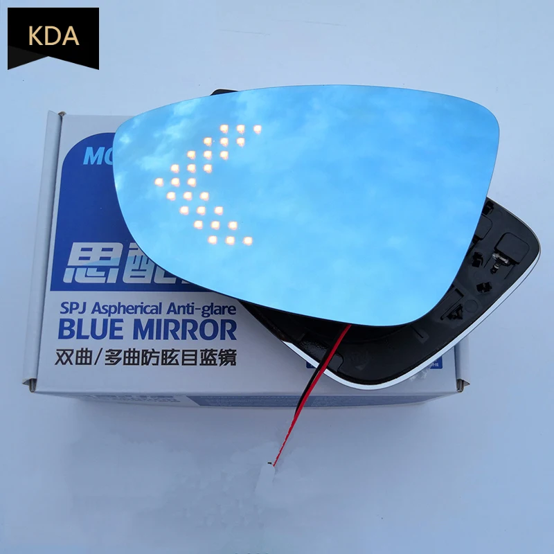 Синее зеркальное стекло с подогревом 2 шт. широкоугольная Антибликовая