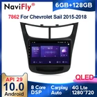 6G + 128G Android 10 QLED 4G LTE автомобильный Радио мультимедийный видео плеер для Chevrolet Sail aveo 2015 2016 2017 2018 carplay DVD 2Din