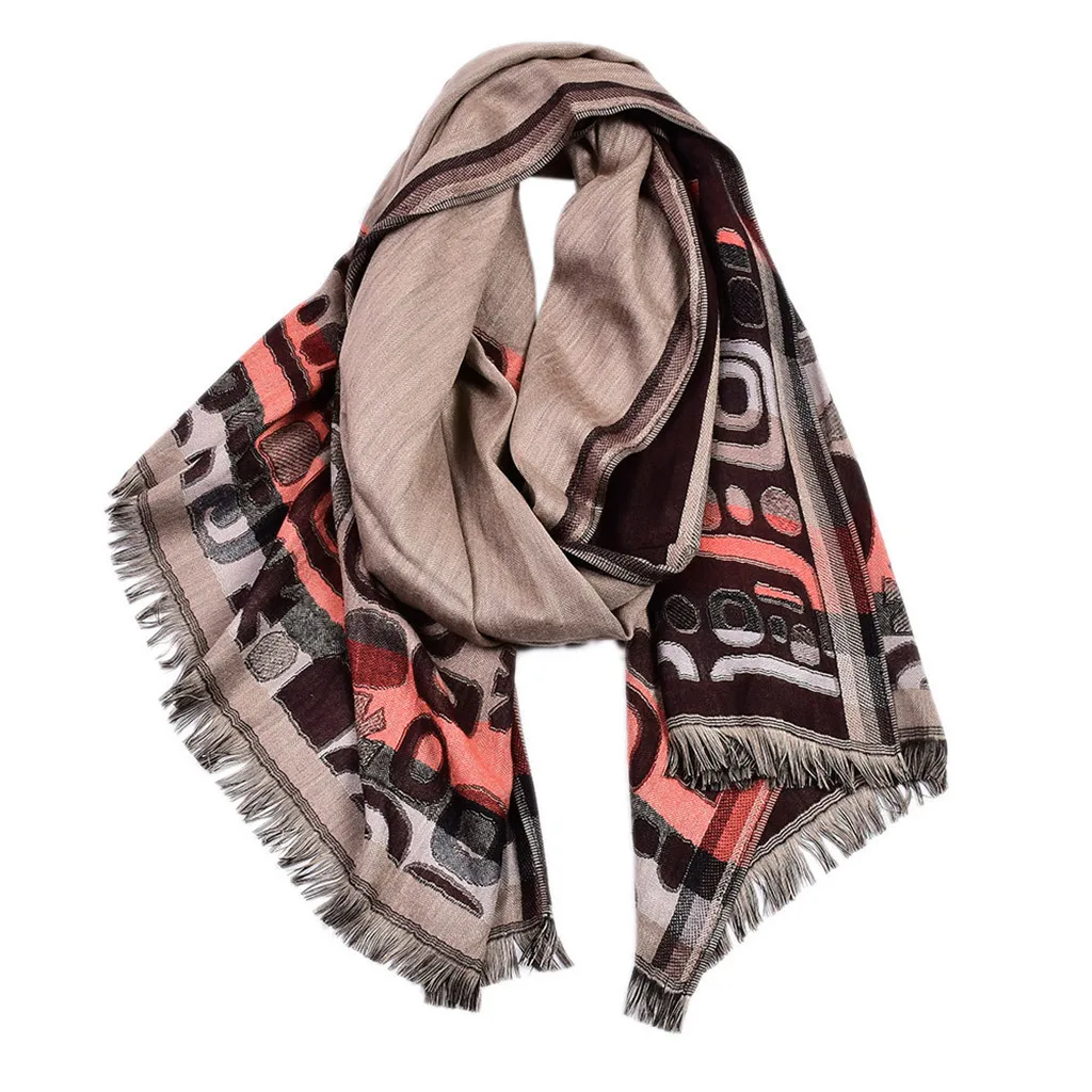 Модный зимний шарф унисекс с кисточками мягкие зимние шарфы длинные для мужчин и