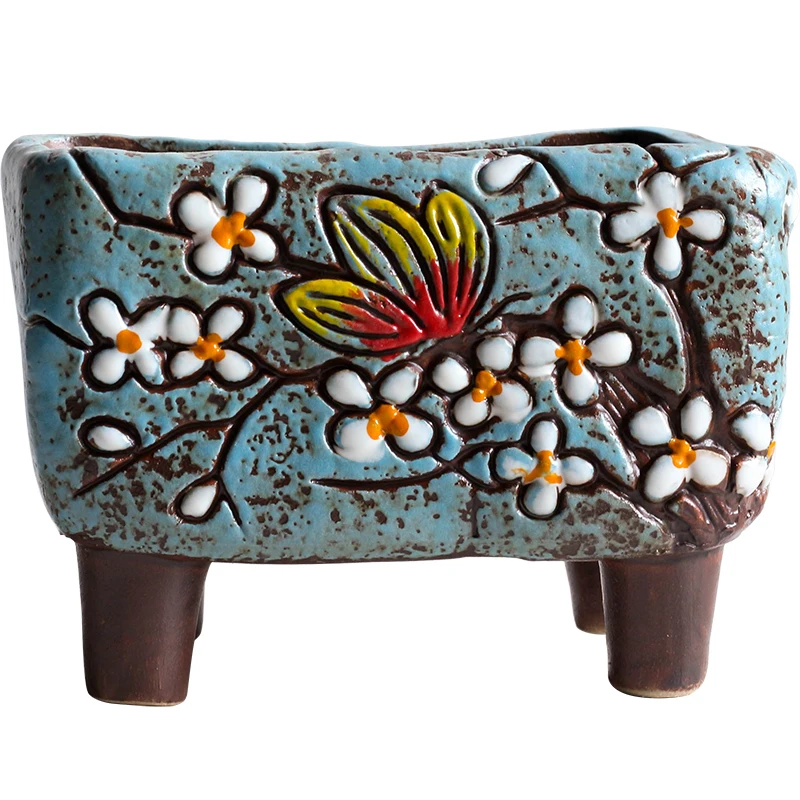 Толстый керамический цветочный горшок для мяса и растений дышащий корейский