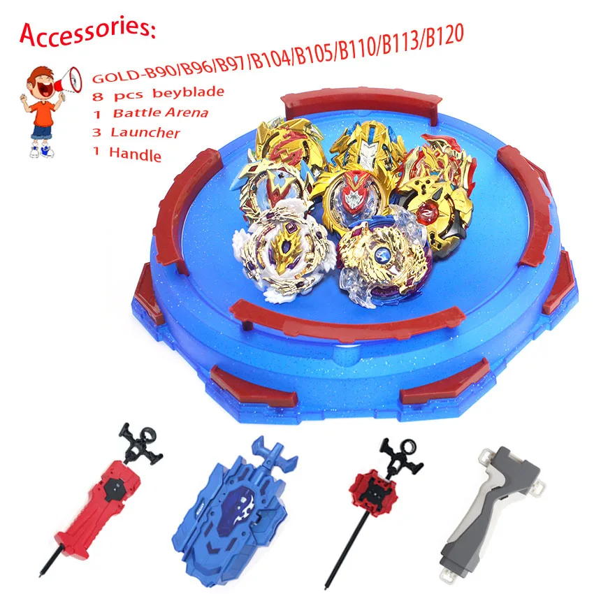 8 psc -7 beyblades Burst Launcher гироскоп Арена диск захватывающий Дуэль спиннинг Топ Launcher beyblades Арена стадион подарок для детей - Цвет: 8 psc -7