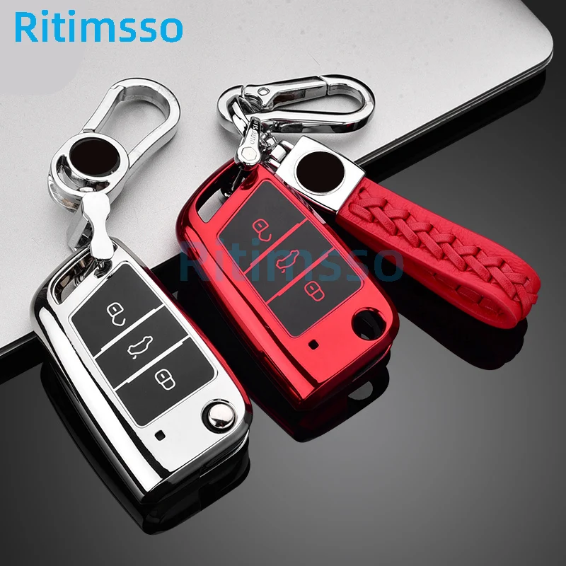 

2020 Wear Resistant Soft TPU Car Key Case for Volkswagen for VW Passat Golf Jetta Bora Polo Sagitar Tiguan Key Cover Car Styling