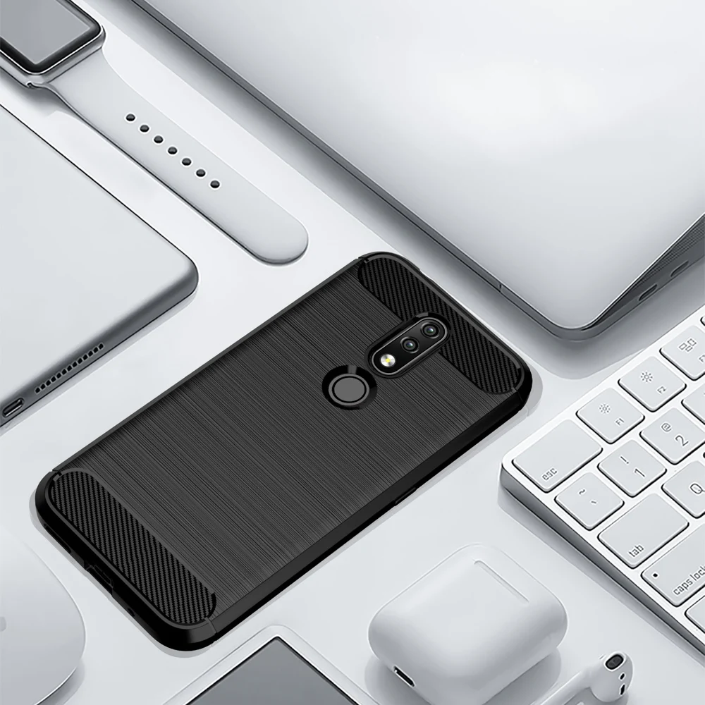 Чехол для телефона из углеродного волокна Nokia 3 2 4 1 A C Силиконовый противоударный