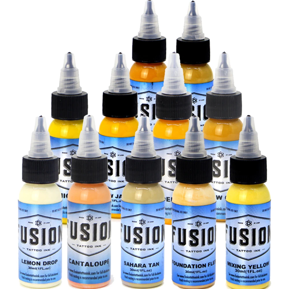 2020 nueva tinta de tatuaje FUSION 16 цветов Набор 1 унции 30 мл/botella para pigmento набор maquillaje 3D belleza