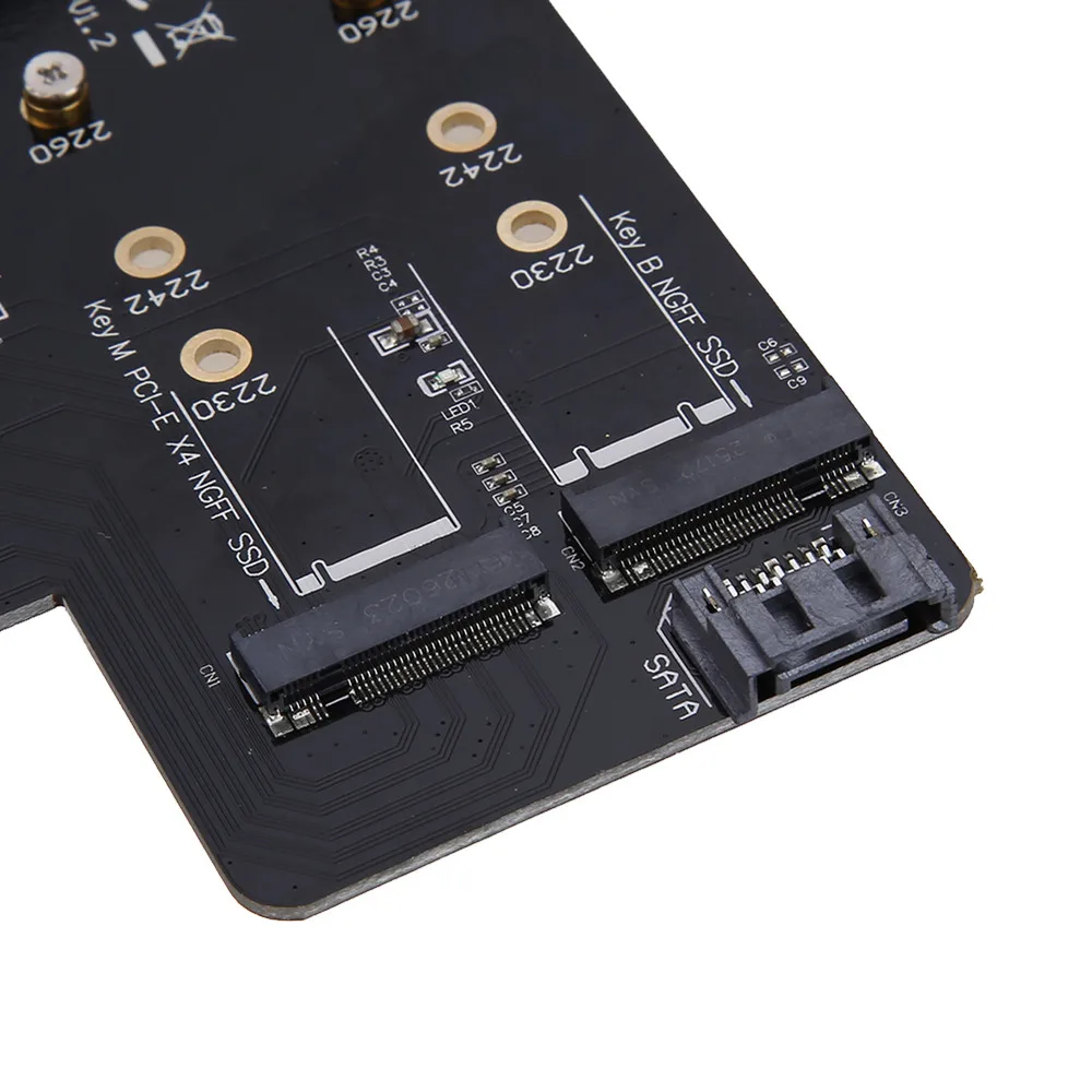 Двойной M.2 PCIe адаптер M2 SSD NVME M ключ SATA B Ключ к PCI e 3 0x4 Контроллер конвертер карта