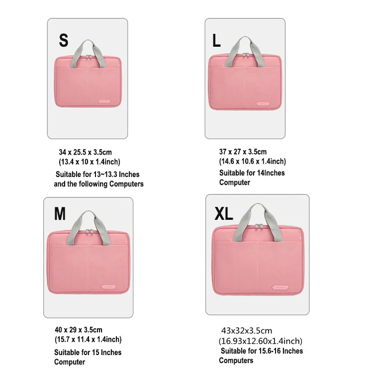 Business Waterproof Laptop Bag Men's Women's Briefcase Portable Office Document Handbag Travel Gadgets Organize Pouch Accessory