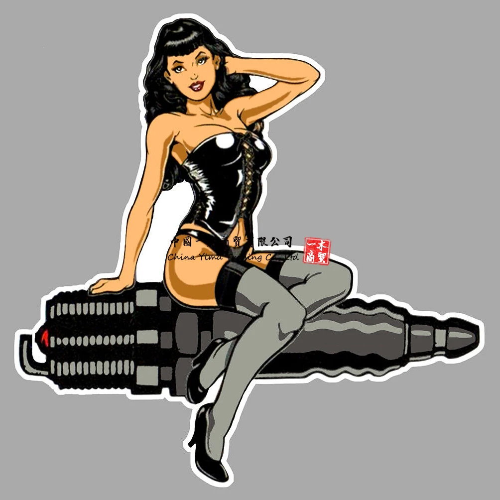 

Vip Sticker Pin Up Vintage Betty Page Bougie Hot Rod Autocollant Auto Vintage Car Truck Parts
