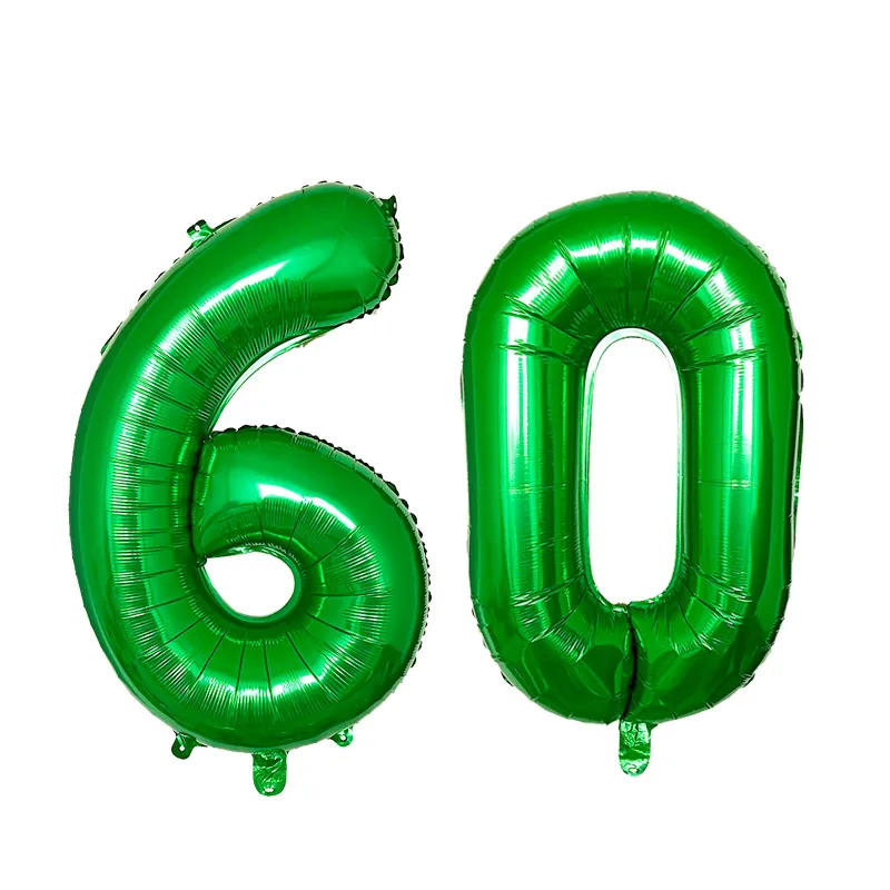 2 шт. 32 или 40 дюймов с днем рождения 60 фольга воздушные шары розовое голубое