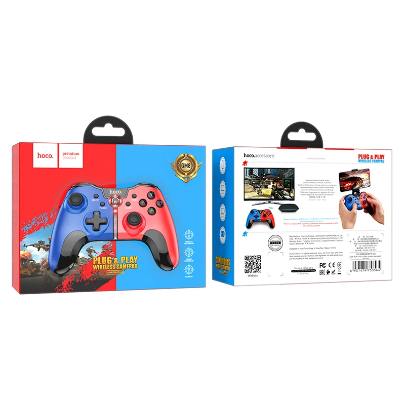 

Hoco Game Pad Wireless Bluetooth Game Controller Android Version Video Game Joystick Controller For PS3/Android Phone /Smart TV