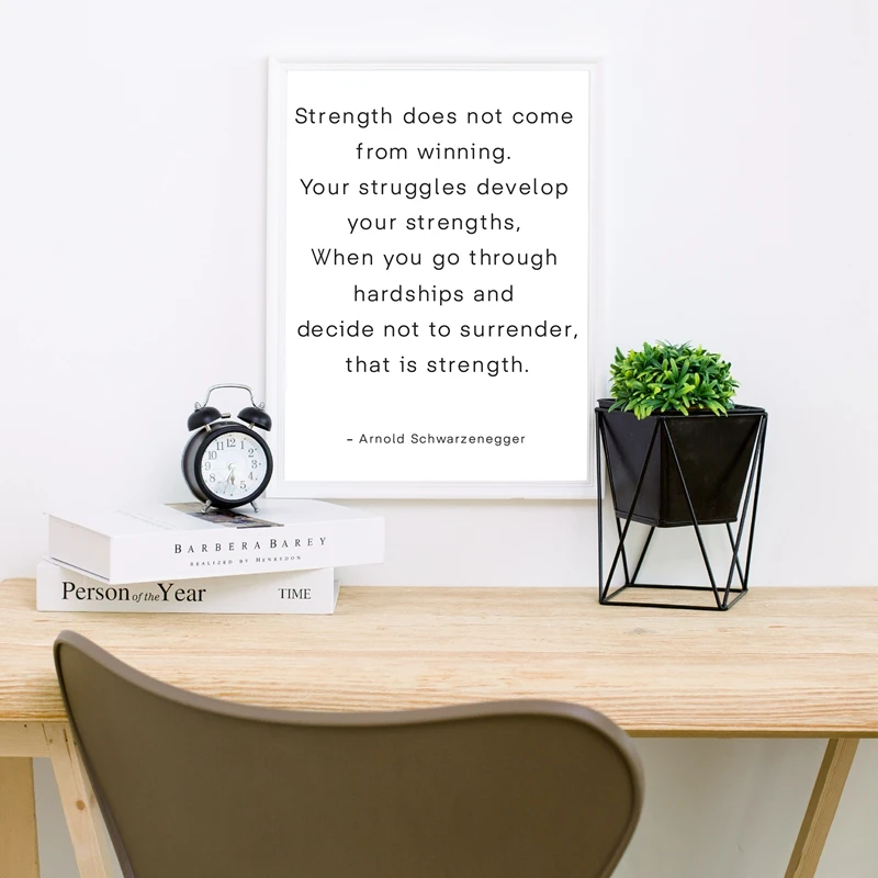 Арнольд Шварценеггер цитаты на холсте художественные принты черные белые