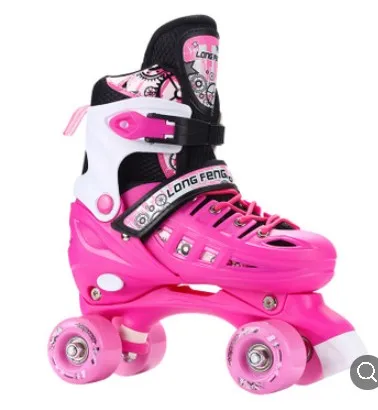 2022 Girls Inline Skates 4 Wheels Roller Skates For Adult Women Flash Skate Patins Adjustable Size 35-42 Professional Sneakers