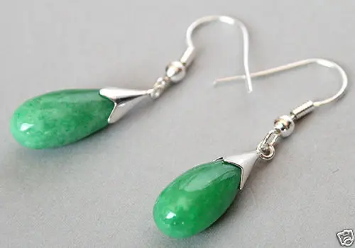 

brinco wedding brincos moda pendientes earring Inlay Natural Green GEM gem 925 Sterling Silver Marcasite Earrings