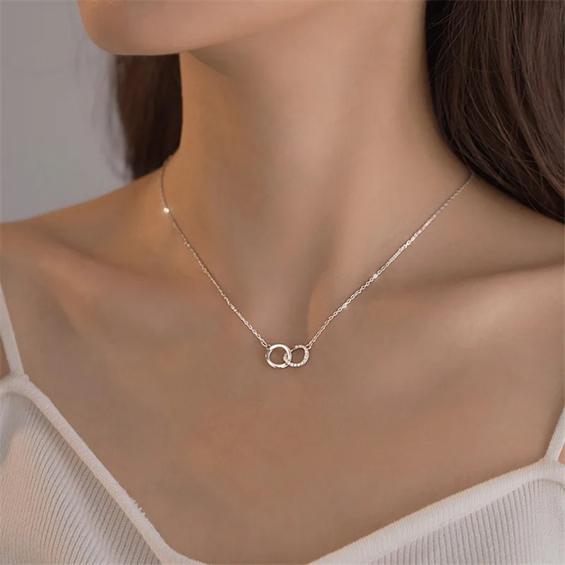 

Цепочка-чокер женская из серебра 925 пробы, регулируемая, с двумя круглыми бусинами