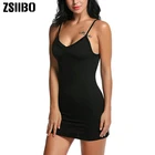 2019 летнее женское платье ZSIIBO, Модальная одежда для сна, мини-комбинация с V-образным вырезом, ночная рубашка на бретелях, платье, Прямая поставка