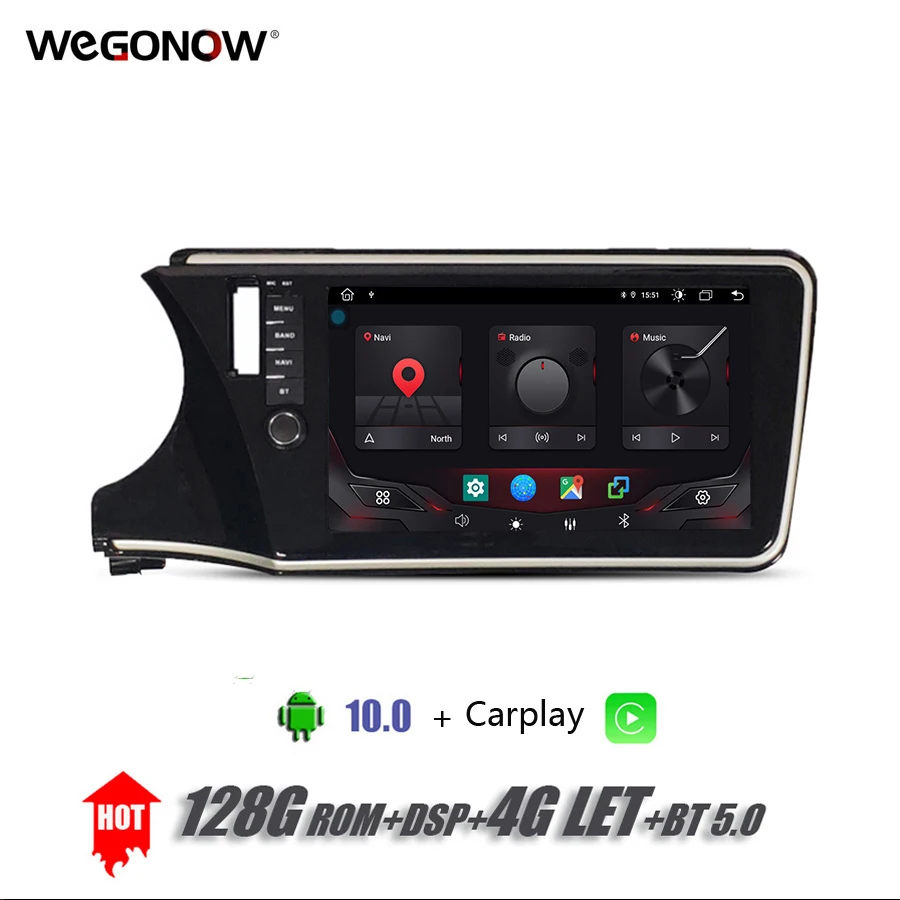 Автомобильный DVD-плеер DSP IPS 10 1 дюймов Android 0 8 ядер 4 Гб 128 ГБ GPS navi Carplay WIFI BT Радио для