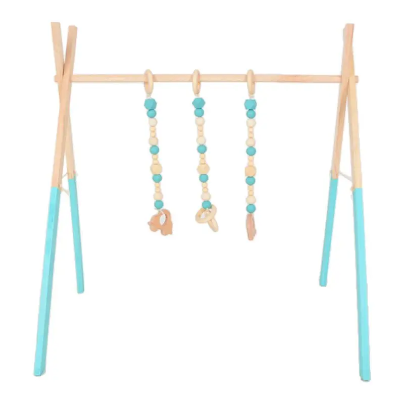 

1Set Nordic Cartoon Baby Wooden Gym Fitness Frame Rack Hanging Pendant Toys Kit 97BC