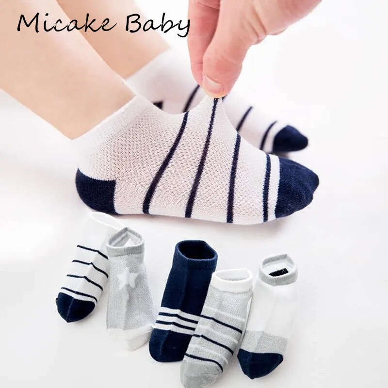 Детские сетчатые носки От 1 до 12 лет летний комплект из 5 пар тонкие дышащие