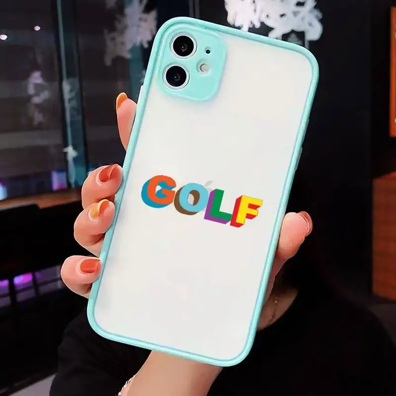 

Tyler Creator golf Phone Case For iPhone 12 11 Mini Pro XR XS Max 7 8 Plus X Matte transparent blue Back Cover
