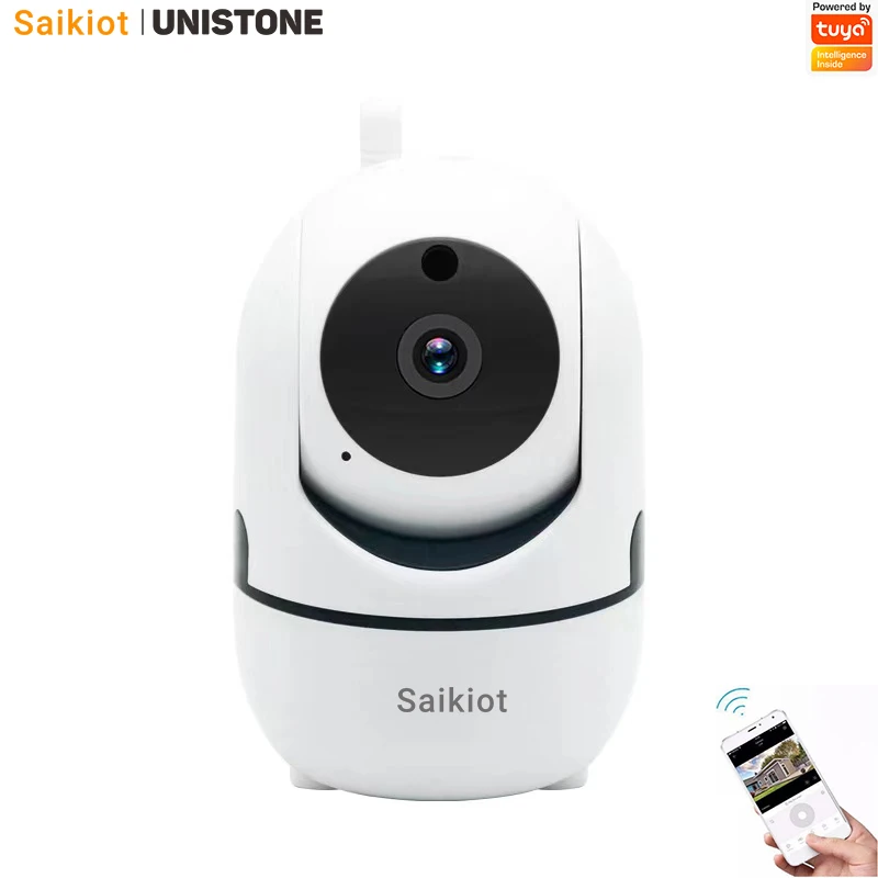 

Умная Wi-Fi камера Saikiot Tuya, 2 МП, 1080P, двухстороннее аудио, обнаружение движения, светильник свет, Wi-Fi, пластиковый корпус, цилиндрическая камера ...