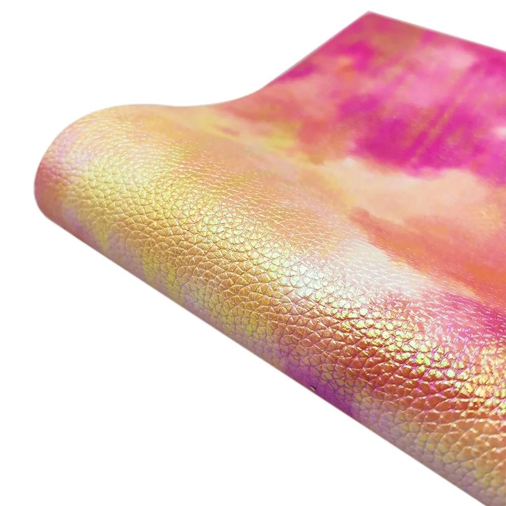 10 шт./компл. ПУ печатная ткань Leathere красивые блестящие яркие цветочные замшевые