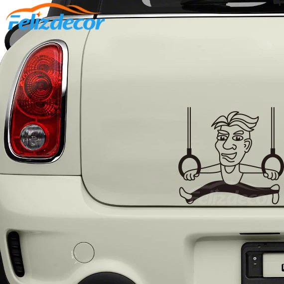 Мужской гимнастка делает прогрева упражнения кузовных наклеек и Графика