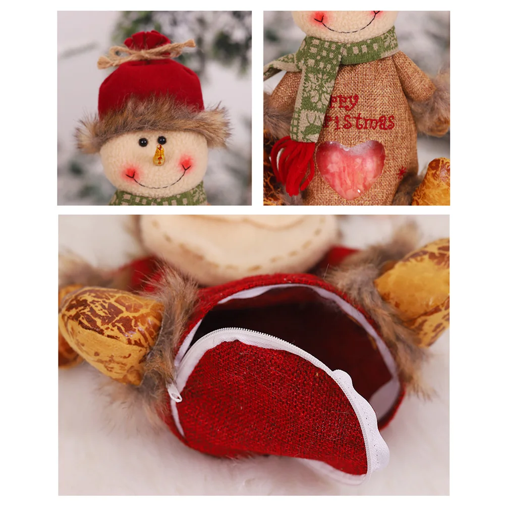 

Christmas Candy Box Bag Santa Snowman Candy Cookies Container Bag Gift Box Xmas Home Decor Party Supplies