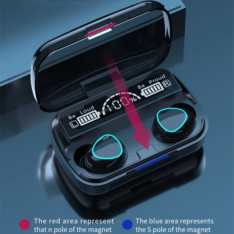 TWS-стереонаушники 9D с зарядным футляром Bluetooth 5 1 3500 мА · ч | Электроника