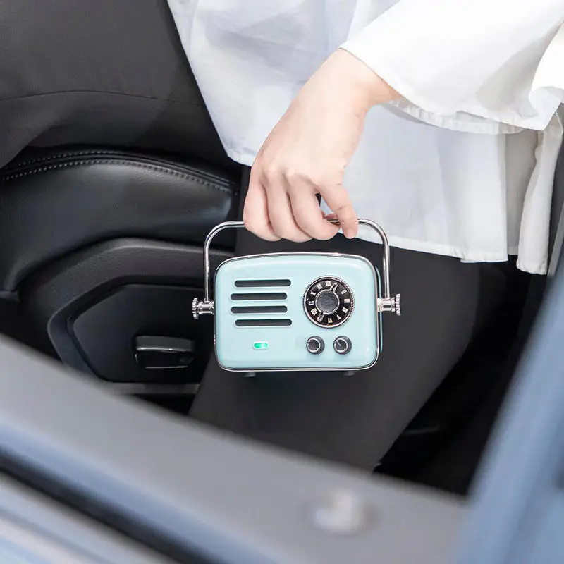 

New NIO Mao king Voyager 2 Wireless bluetooth speaker MW-R Sardinia blue Portable retro metal WIFI radio small speaker