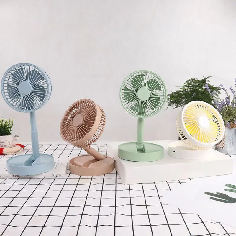 

Free shipping Usb Charging Fan Telescopic Folding Fans Home Desktop Fan Air Cooler Summer Desk Fans with 1200mAh 18650 Battery