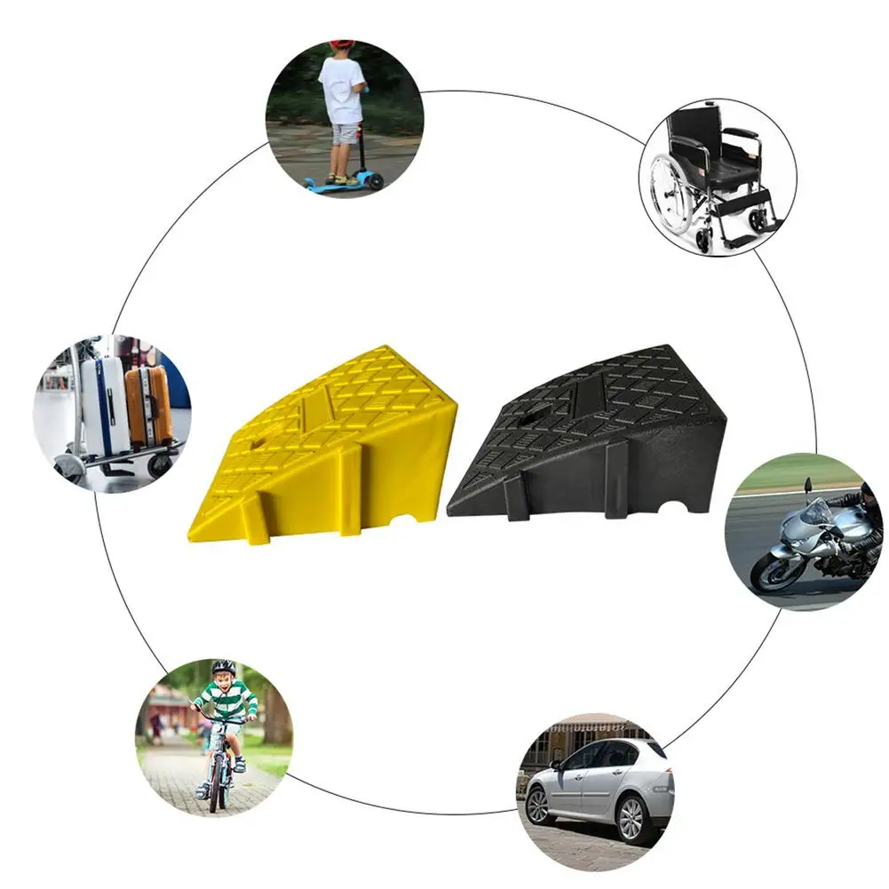 

Portable Curb Ramps Heavy Duty Plastic Threshold Ramp Kit For Car Trailer Truck Bike Motorcycle Wheelchair Universal Ramps