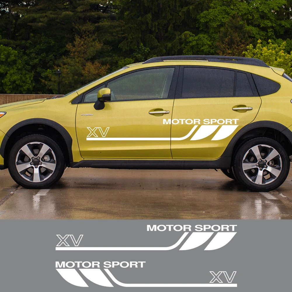 

2PCS Auto Body Decor Wraps Car Door Side Trim Stickers for Subaru XV Sport Styling Graphic Vinyl Film Auto Decal Car Accessories